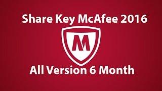 Share Key McAfee 2016 and Installation On Windows