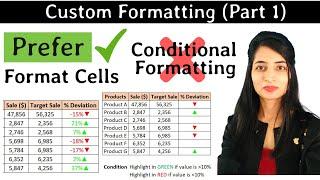 SMART Ways to use Custom Formatting instead of Conditional Formatting in Excel - Part 1