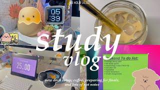  finals study vlog // 48 hours studying, preparing for exams  productive days & coffee ️ | kay