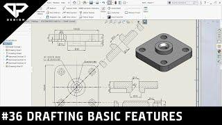 Learning Solidworks #36 : Solidworks Drafting Basic features, Section view, Projections | DP DESIGN