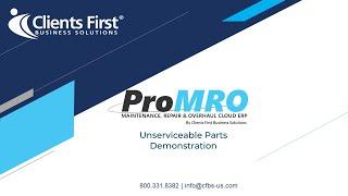 ProMRO Unserviceable Parts