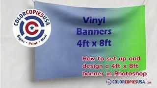 Step by step to create and design a 4x8ft banner in photoshop