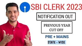 SBI CLERK (JA) PREVIOUS YEAR STATE WISE CUT OFF (PRE + MAINS) | Sbi clerk previous year cut off