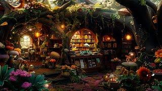 Magic Library inside Old Tree  Enchanting Fantasy Music with Ambience | Relax Mind, Healing, Sleep