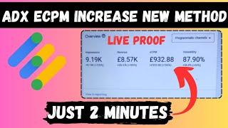 Adx Ecpm increase New Mothed | Traffic Arbitrage Secret Method 2024 | AdSense loading 2024