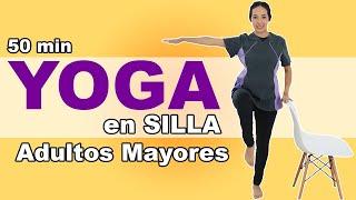 Rutina completa de YOGA en silla para Adultos Mayores | 50 minutos