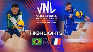  BRA vs.  FRA - Highlights Week 2 | Men's VNL 2023