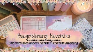 Budgetplanung November Es wird alles anders - Schritt für Schritt Budgeteinteilung Geld Sparen