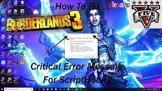 GTA 5 Modding Tutorial| Fixing the Critical Error Message (ScriptHookV) Steam Version!!