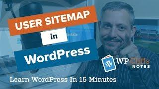 How to add an user Sitemap in WordPress