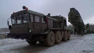 Loading of Yars missile in silo launch in the Kozelsk missile formation