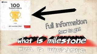 how to get a milestone in less subscribers ||for your youtube channel