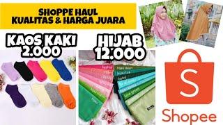 SHOPEE HAUL SUPER MURAH - KAOS KAKI CUMA 2RIBU & KERUDUNG 12RIBU | #ShopeeHaulWithKican