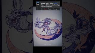 Drawing stickman to Chang'e mobile legends  #drawing #mlbb #changemlbb