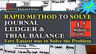 Introduction to accounting  | Journal | Ledger | Trial balance | Solved Problem | by kauserwise