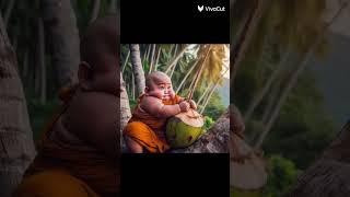 Cute baby little monk video  #shorts #ytshorts| #monkvideo​ #cutemonk​ #baby​ #cutebaby​