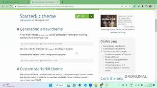 How to generate a theme by Starterkit theme in Drupal 10 | D4Drupal