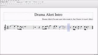 Drama Alert Intro Alto/Bari Sax Sheet Music