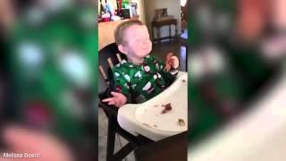 Mum films son's priceless reaction to his first taste of bacon