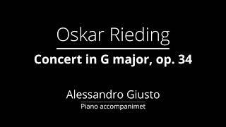 O. RIEDING, Concert in G major op. 34 | Piano accompaniment