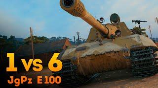 JgPz E 100: 1 vs 6  KOLOBANOV 9k DAMAGE! | Best Replay #1 | World of Tanks