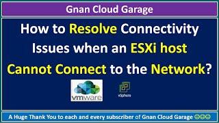 How to resolve connectivity issues when an ESXi host cannot connect to the network?