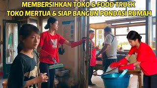 LUANGKAN WAKTU MEMBERSIHKAN TOKO PAPA MERTUA & PERSIAPAN MEMBUAT PONDASI RUMAH DI CHINA