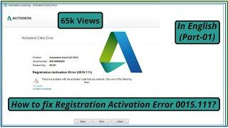 How to fix the Registration Activation Error (0015.111) for AutoCAD - In English