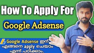 how to apply for adsense malayalam.