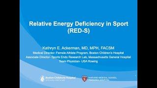 IPS 2020 - Kate Ackerman, MD, MPH - Relative Energy Deficiency in Sport (RED-S)