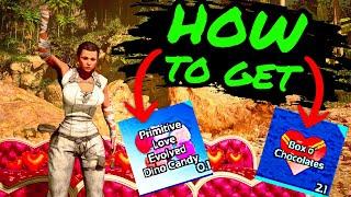 How To Get BOX OF CHOCOLATES and LOVE EVOLVED DINO CANDY in Ark Survival Ascended!! ALL OF THE WAYS!