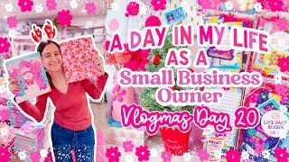 A Busy Day in the Life of a Full Time Small Business Owner 🩷 STUDIO VLOG  VLOGMAS DAY 20