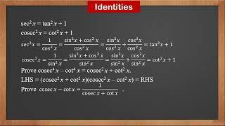 9709 P3 - 6.2 Identities