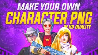 How To Make Own 3D Character Png In Hd Quality | Pubg/Bgmi 3d Characters Pngs Pack  | Farhan Black