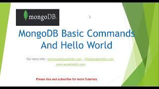 MongoDB Tutorial for Beginners | MongoDB Basic Commands And Hello World | MongoDB Tutorial Part4