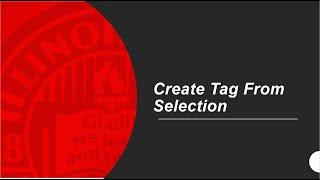 Create Tag From Selection