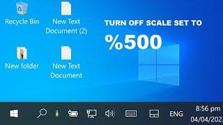HOW TO FIX ZOOMED IN SCREEN ON WINDOWS /FIXED 500% SCALE ON WINDOWS 10