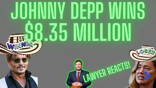 Johnny Depp Wins $8.35 Million vs Amber Heard - Why the $15 Million Headline is Wrong