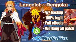 Lancelot customized skin script as Kyojuro Rengoku from Kimetsu no Yaiba || MLBB