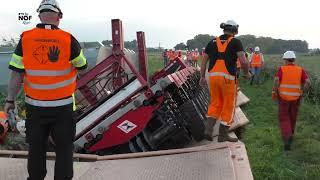 Transformator van 250 ton valt tijdens transport om bij Suwâld