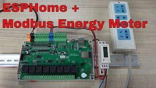 Energy meter add to ESPHome by RS485 Modbus For Home Assistant