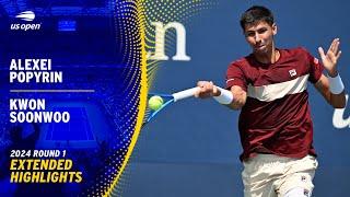 Alexei Popyrin vs. Kwon Soonwoo Extended Highlights | 2024 US Open Round 1