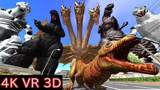 【MMD VR180】 Godzilla ＆ MechaGodzilla ＆ Monsters Attraction（ゴジラ＆メカゴジラ＆怪獣達  アトラクション）