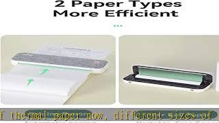 Bisofice PeriPage Portable Printer, A4 Wireless Bluetooth Travel Printer, Portable Thermal Printer