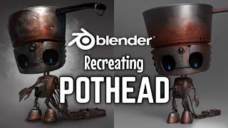 Recreating POTHEAD character from CG Cookie in BLENDER