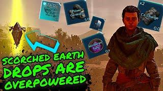 SCORCHED EARTH DROPS ARE OVERPOWERED.... Way Overpowered!!! Ark Survival Ascended Blueprint Farm!!