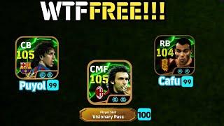 FREE SPIN A. Pirlo 105 + 105 C. Puyol + 104 Cafu Epic  | Worth Signing  | efootball 2025