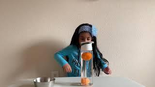 Rajvi’s Fun Club- Sink and Float Oranges. DIY Science for kids homeschooling