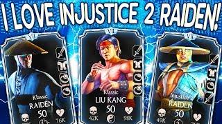 MKX Mobile. Amazing Diamond Injustice 2 Raiden Team DESTROYING HOMKX! I Love New Raiden!