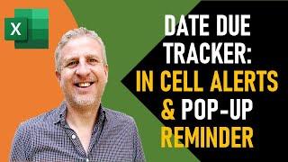 Due Date Pop-up Alert in Excel | Date Due Tracker  - Formula & Due Date Color Change Notifications